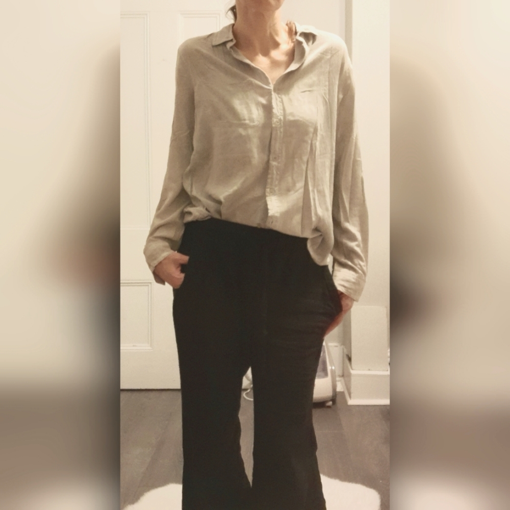 Velvet Heart Sage Shirt Rayon Lrg